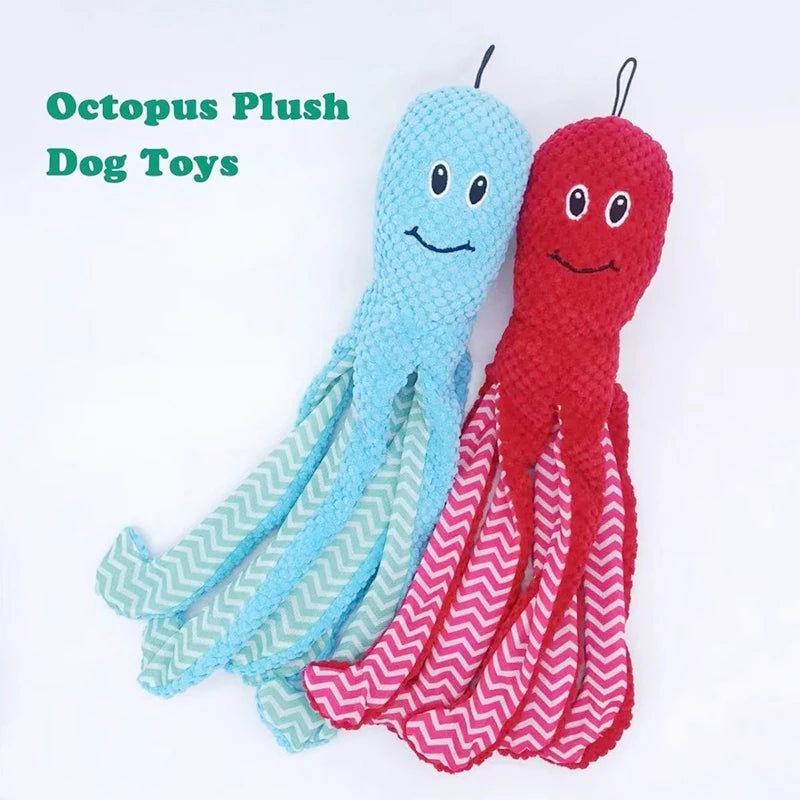 Pet Plush Toy Cat Dog Voice Octopus Shell Puzzle Toy Bite Resistant Interactive Pet Dog Teeth Cleaning Chew Toy Pet Supplies