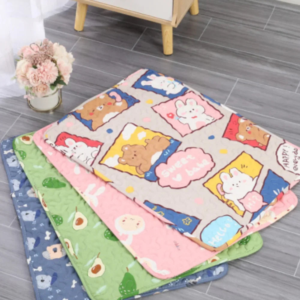 Pet Floor Mat Summer Dog Cat Sofa Car Cushion Soft Breathable Dog Cat Sleeping Mat Breathable Bed Mat for Puppy Kitten