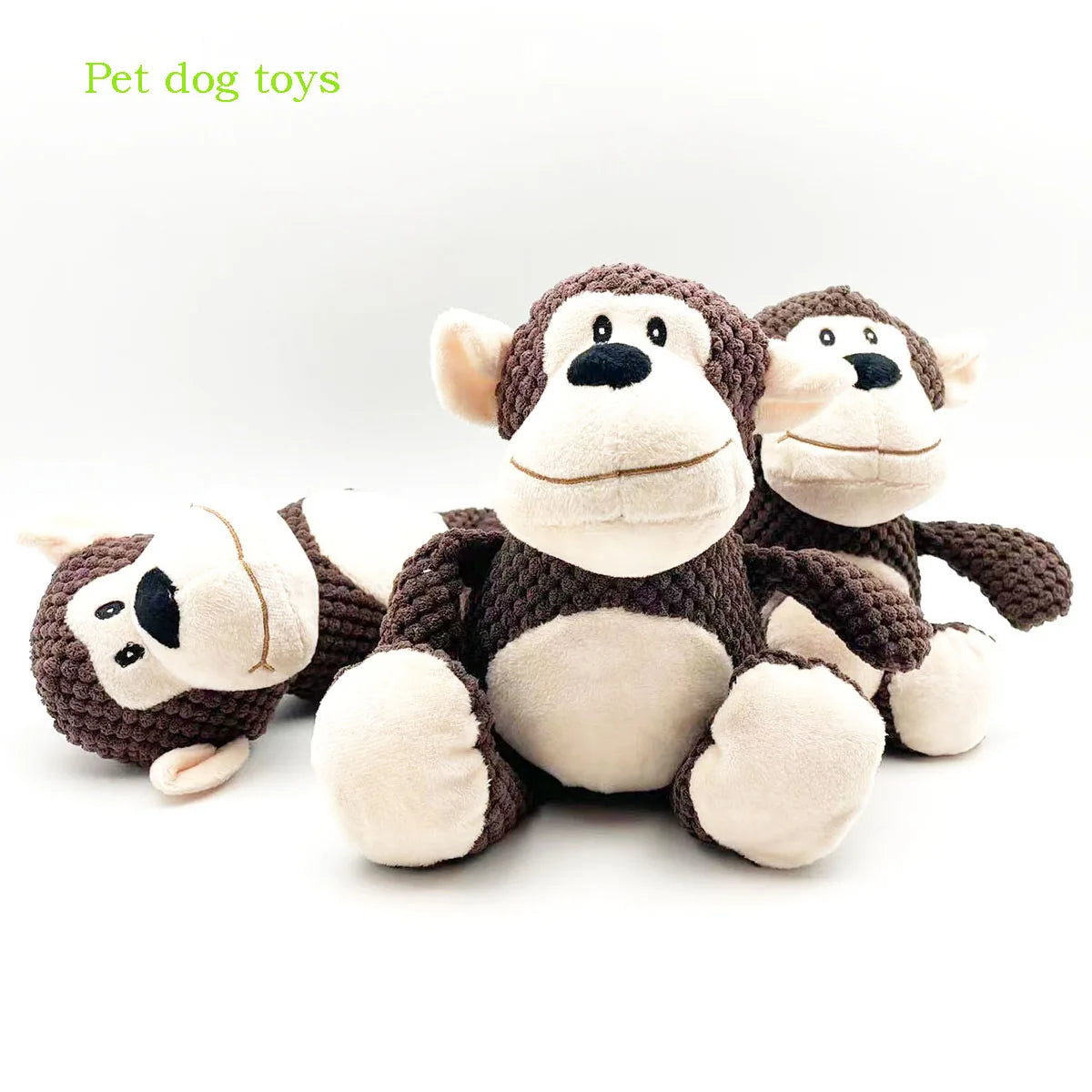 Pet dog plush toy monkey donkey squeezes and squeaks to accompany big and small dogs